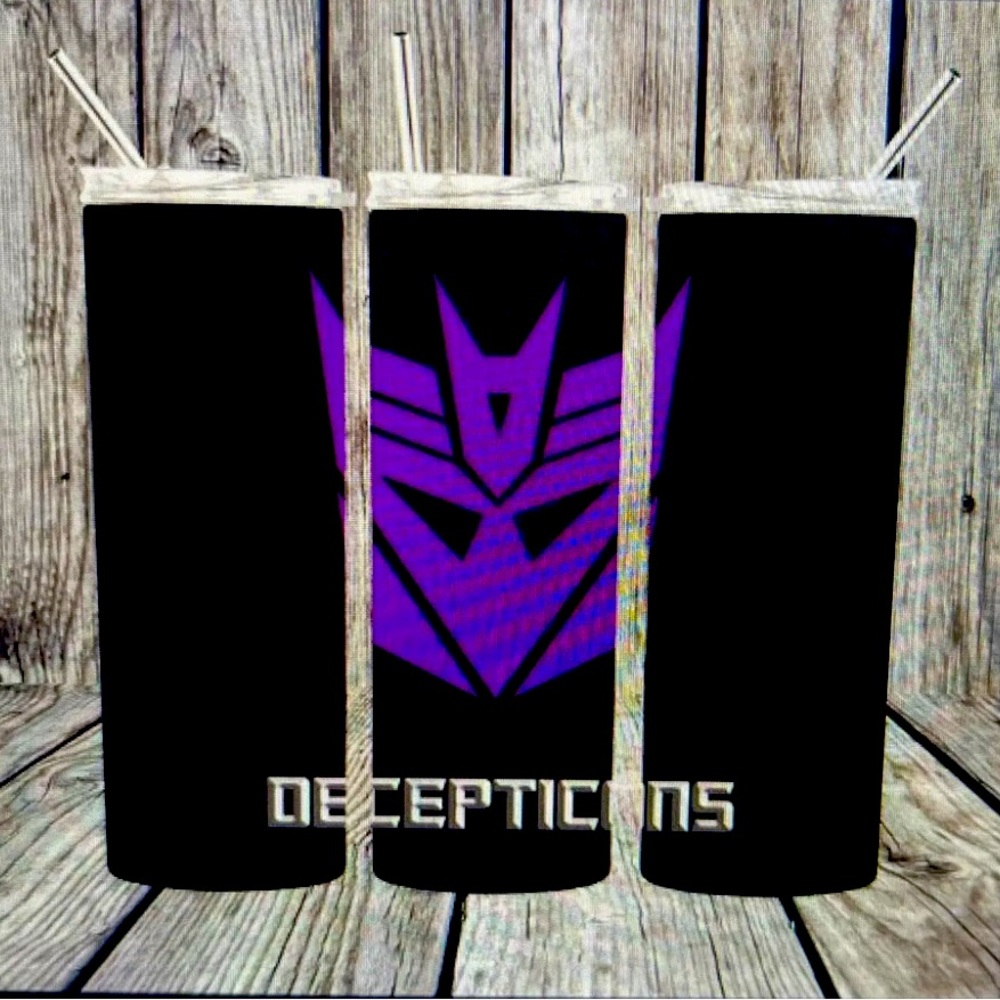 Transformers 20oz Tumbler with metal straw